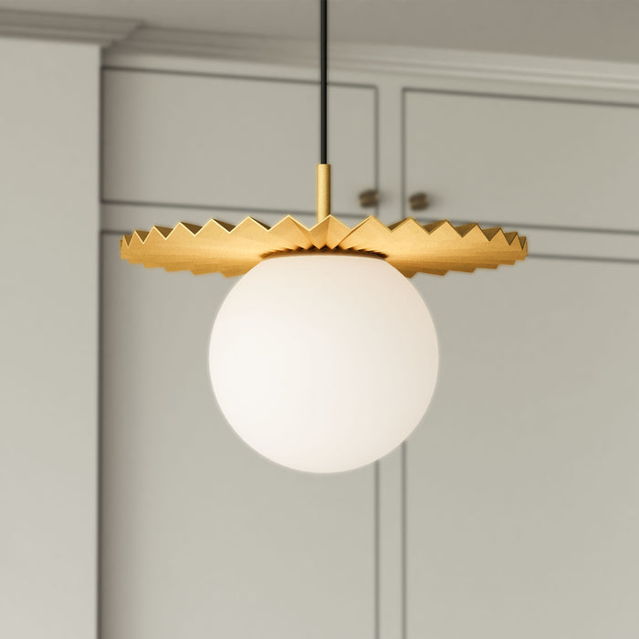 Plume 14-in Steel Pendant