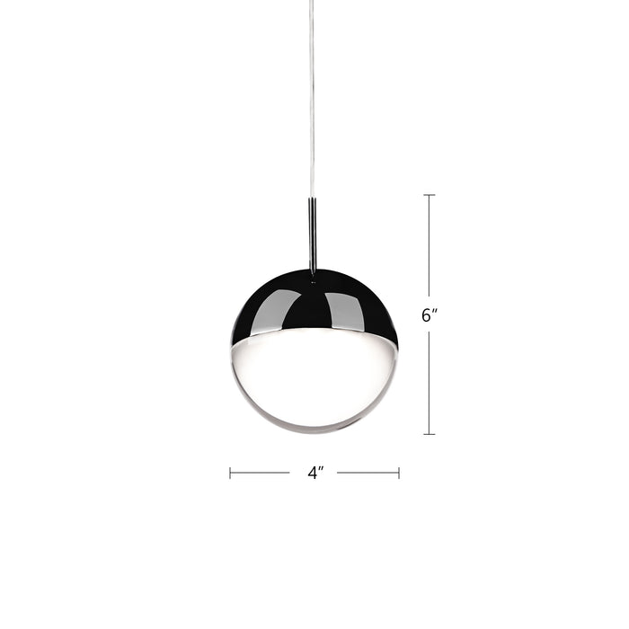 Pluto 4-in Steel Pendant