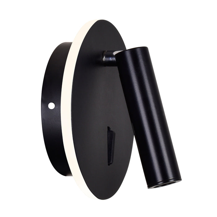 Private Wall Lights Matte Black Adjustable LED