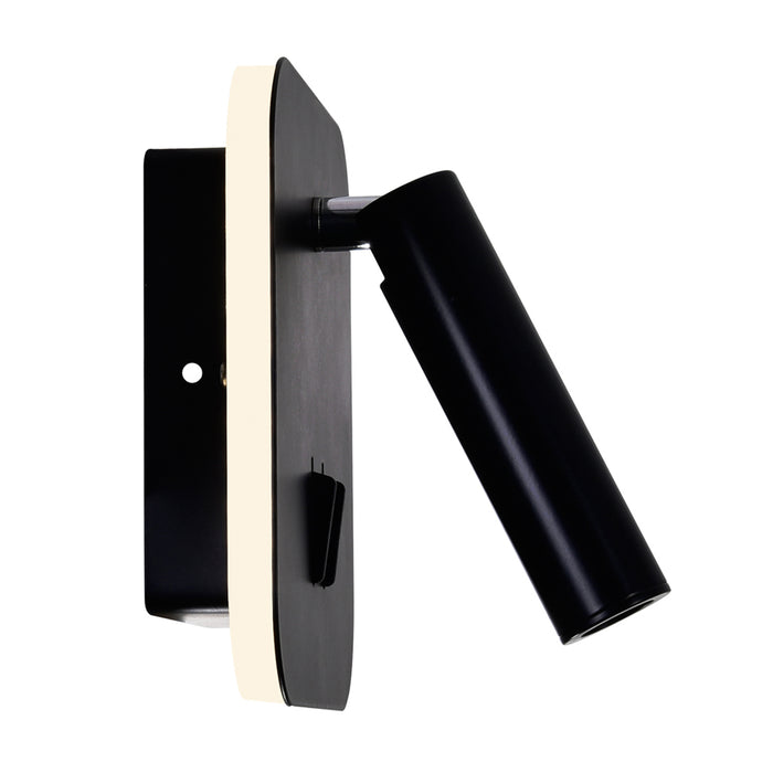 Private Wall Lights Matte Black Adjustable LED