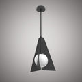 1 Lights Pulsar Pendant Matte Black  Dimmable 60W