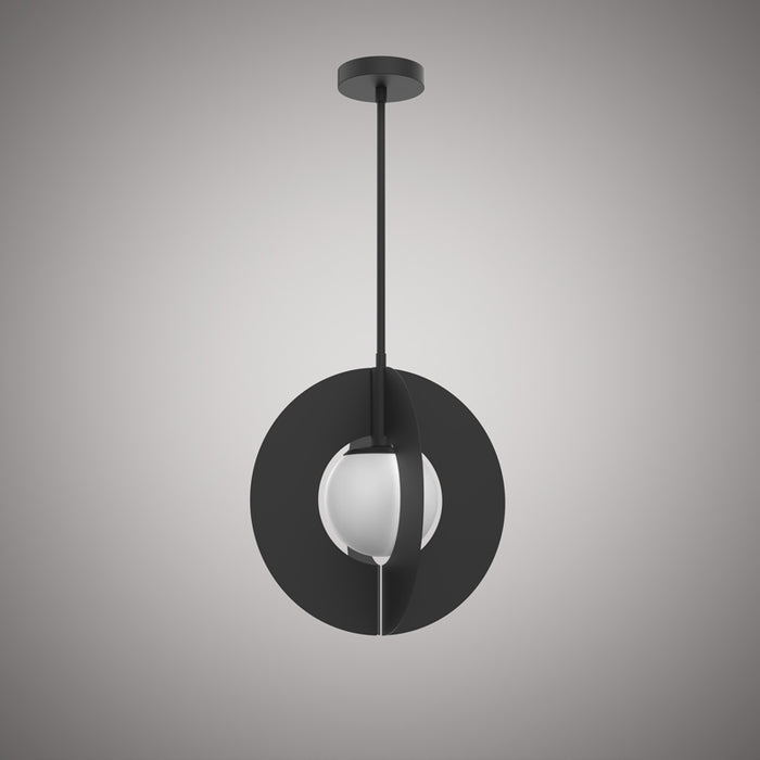 1 Lights Pulse Pendant Matte Black  Dimmable 60W