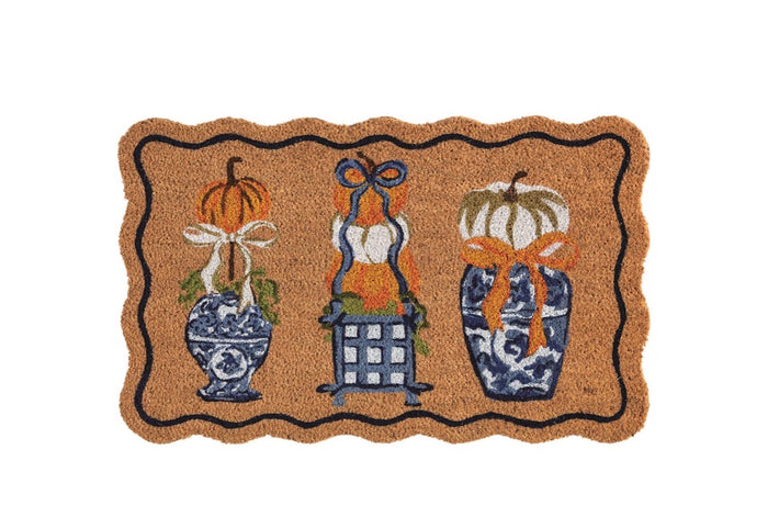 PUMPKIN TOPIARY DOORMAT