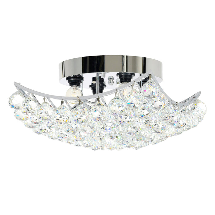 Queen 4 Light Chrome Flush Mount