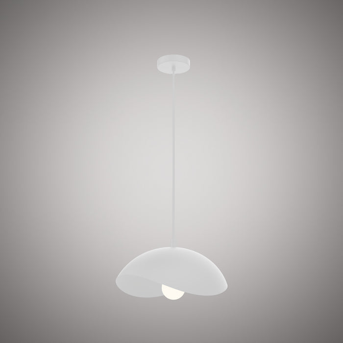 1 Lights Radio 11-in Pendant  Matte White  Dimmable 60W
