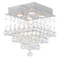Rain Chandeliers 3 Lights Chrome Finish