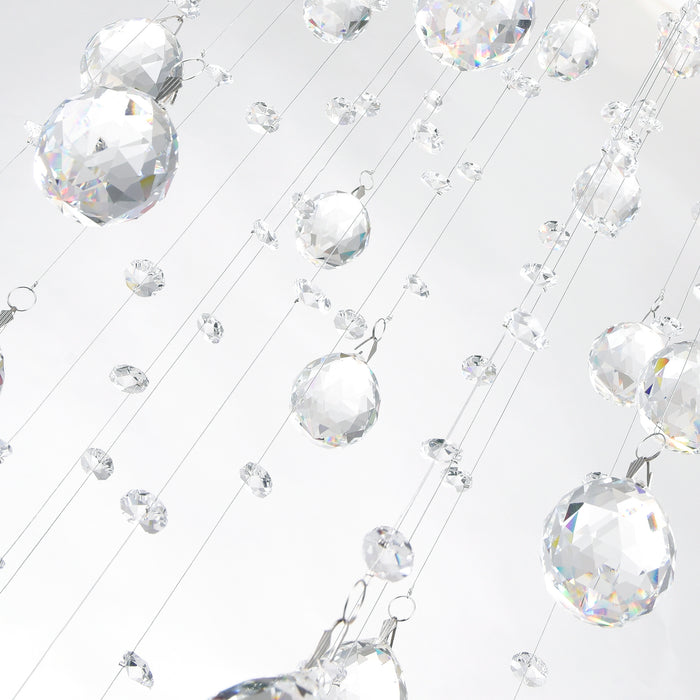 Rain Chandeliers 3 Lights Chrome Finish