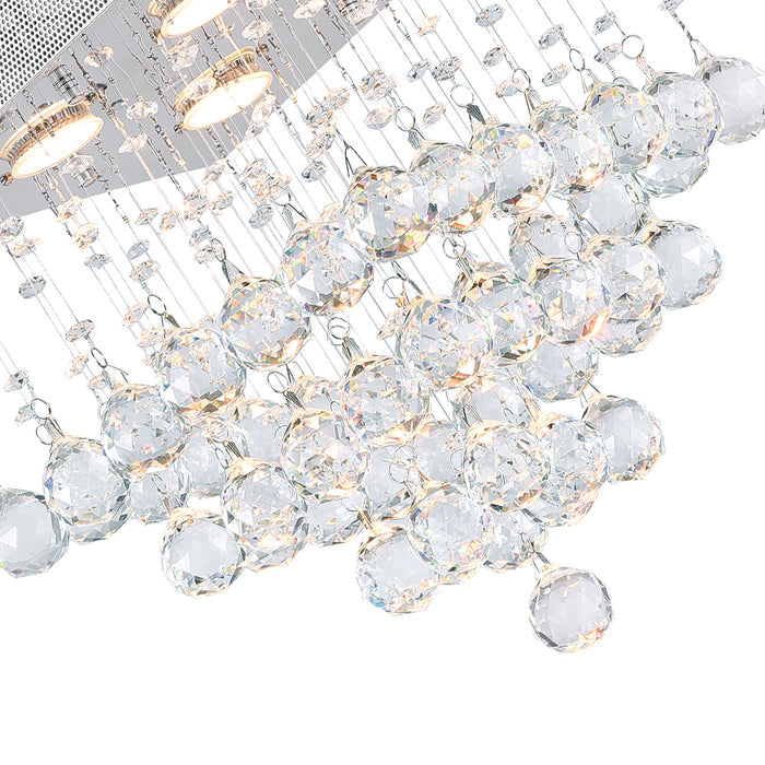 Rain Chandeliers 3 Lights Chrome Finish