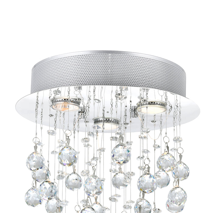 Rain Chandeliers 3 Lights Chrome Finish