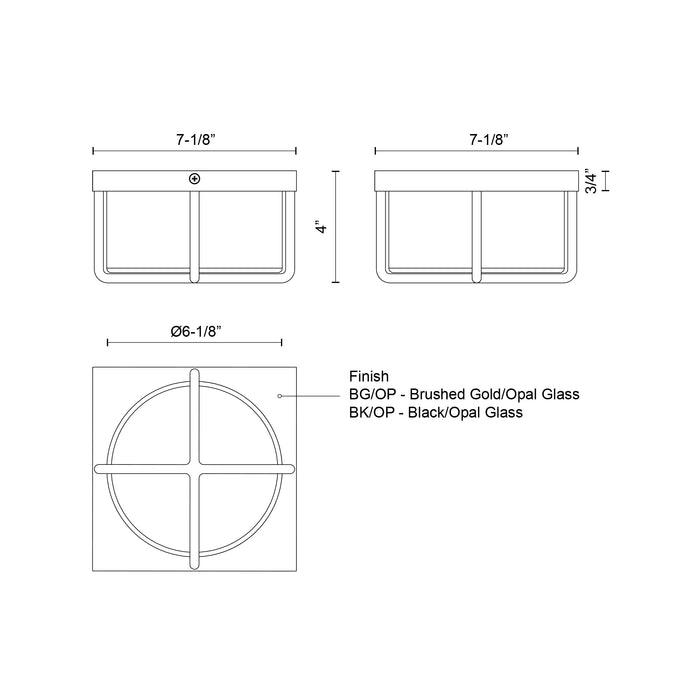 Regalo 7-in Steel Flush Mount