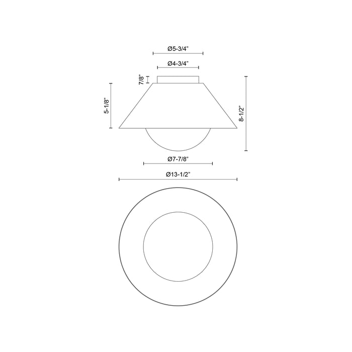 Remy 14-in Steel Flush Mount