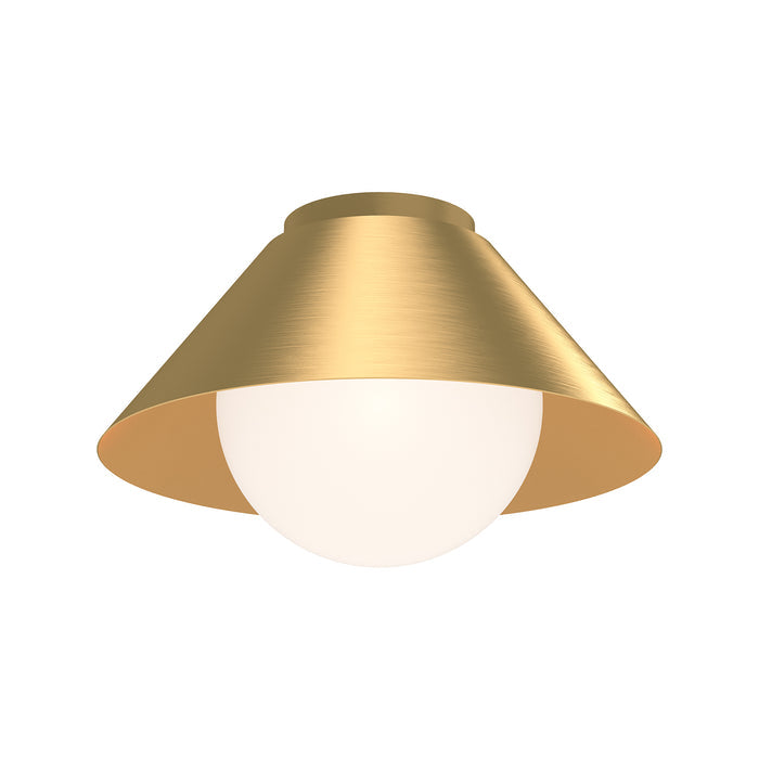 Brushed Gold/Opal Glass