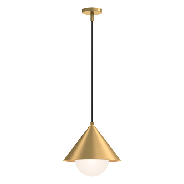 Brushed Gold/Opal Glass