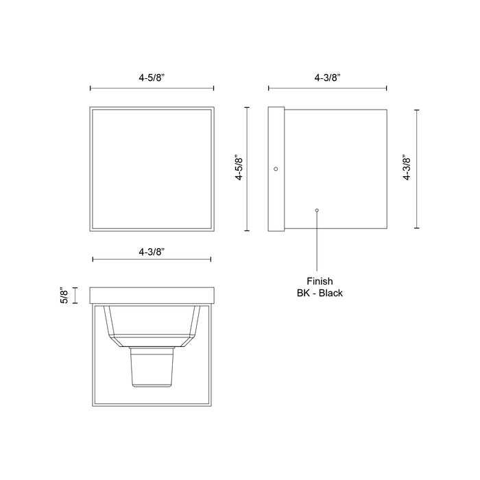 Rene 5-in Aluminum Outdoor Wall Sconce