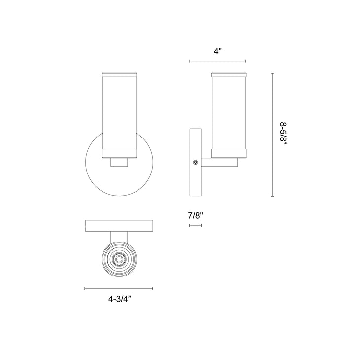 Revolve 8-in Steel Vanity Light
