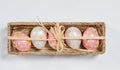 rosy meadow floral eggs, set of 5