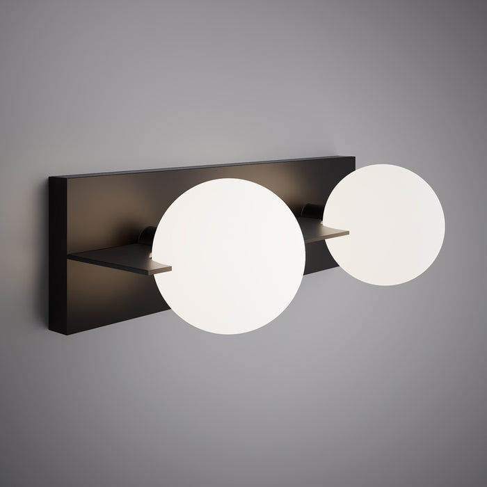 2 Lights Sahara 2-light Wall/Vanity Light Matte Black  Dimmable 100W