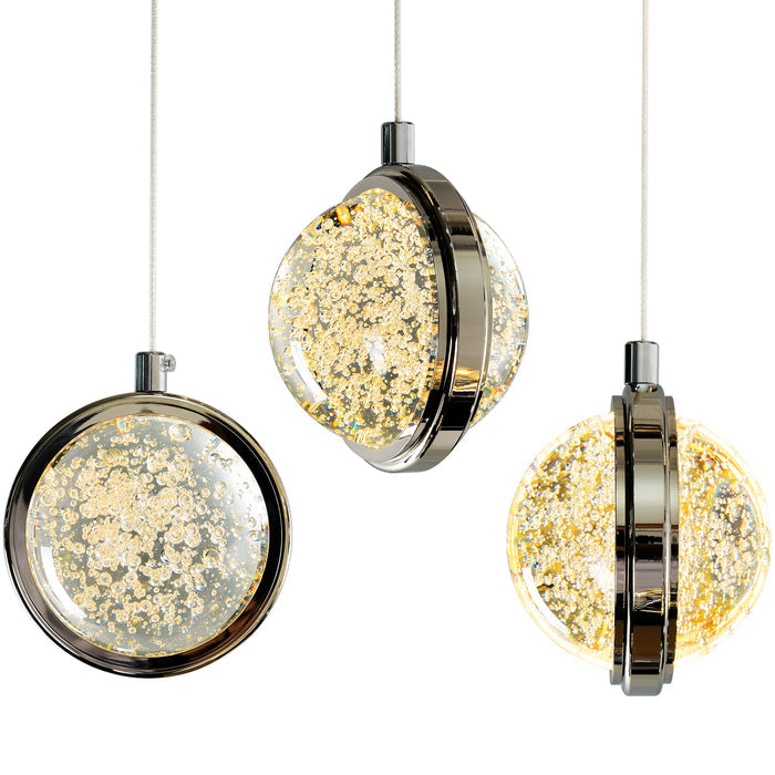 Salvador Pendants Polished Nickel 4in LED
