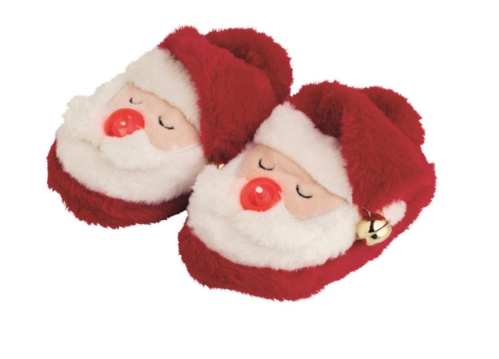 SANTA LIGHT-UP CHRISTMAS SLIPPERS