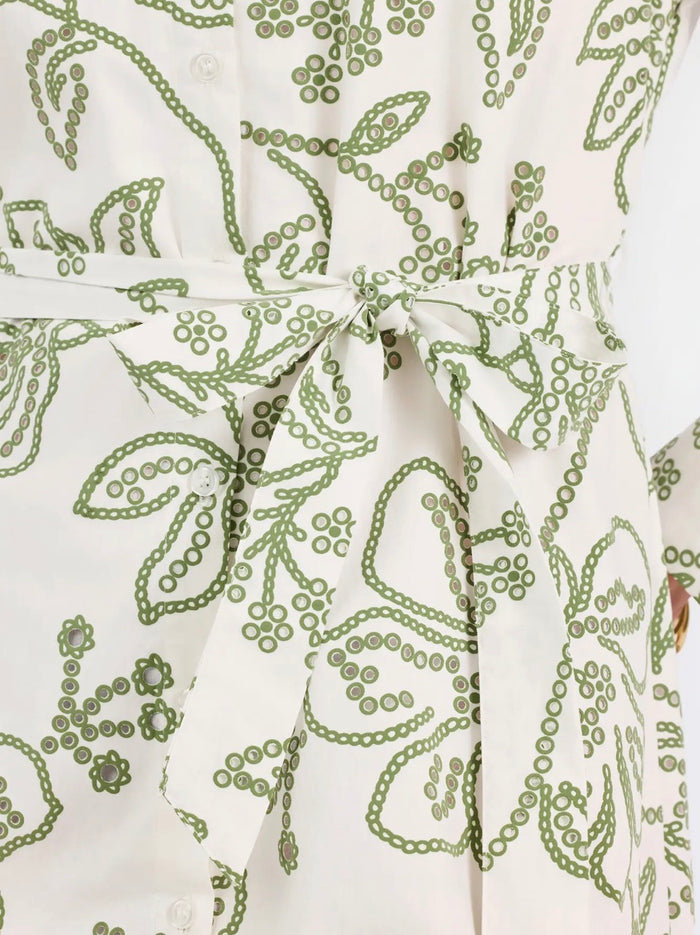 Sarah Dress-Lacecap White