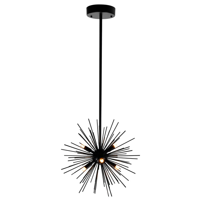 Savannah Chandeliers 6 Black Starburst