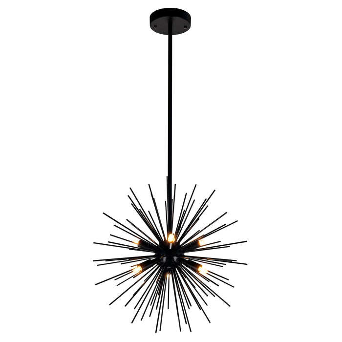 Savannah Chandeliers 6 Black Starburst