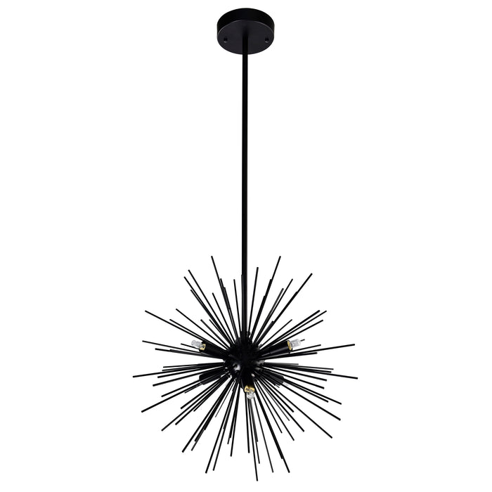 Savannah Chandeliers 6 Black Starburst