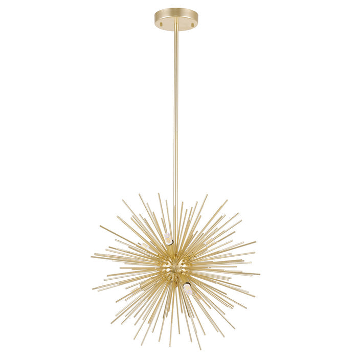 Savannah Chandeliers 6 Light Gold Leaf Finish