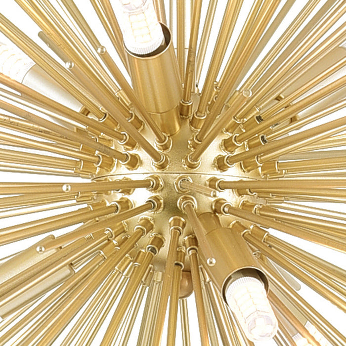 Savannah Chandeliers 6 Light Gold Leaf Finish
