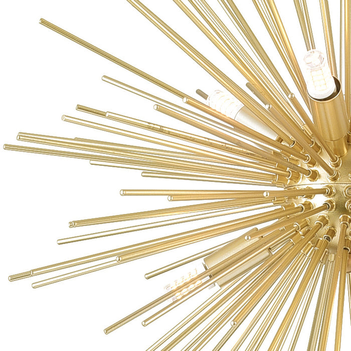 Savannah Chandeliers 6 Light Gold Leaf Finish