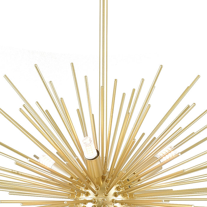 Savannah Chandeliers 6 Light Gold Leaf Finish