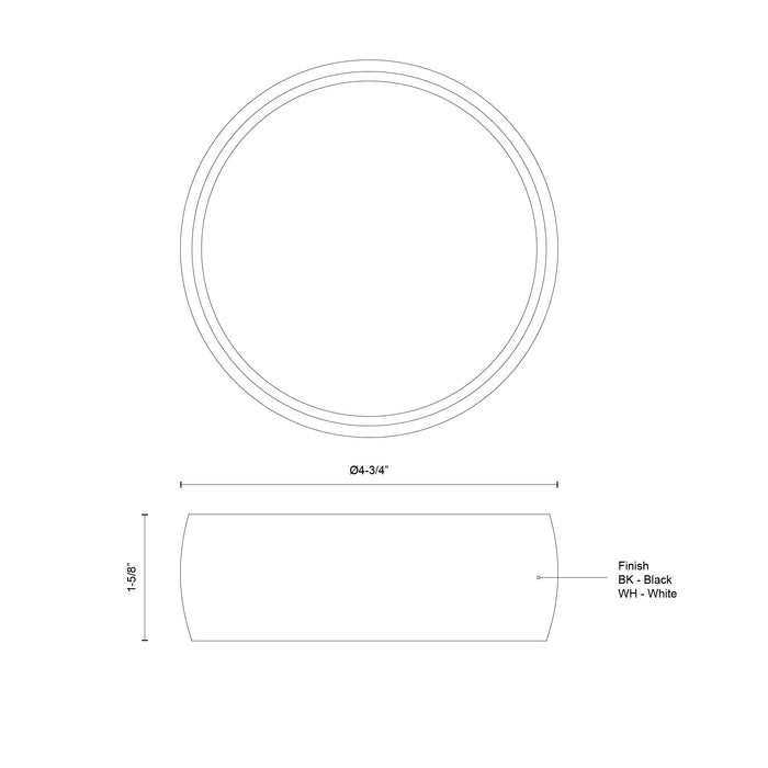Savile 4-in Aluminum Flush Mount