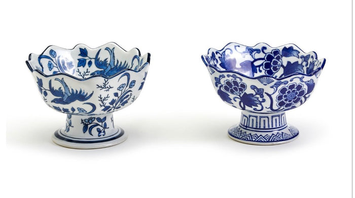 Scalloped Edge Footed Bowl
