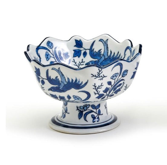 Scalloped Edge Footed Bowl