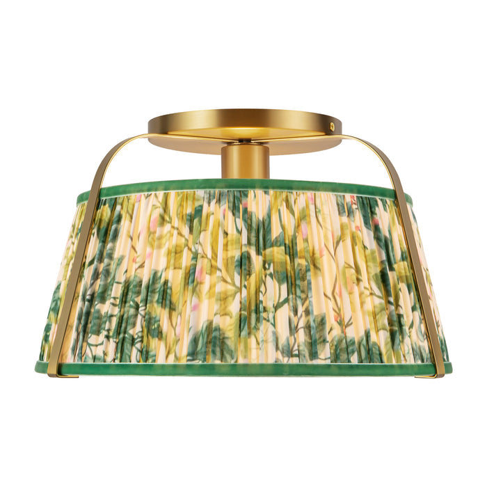 Brushed Gold/Green Linen