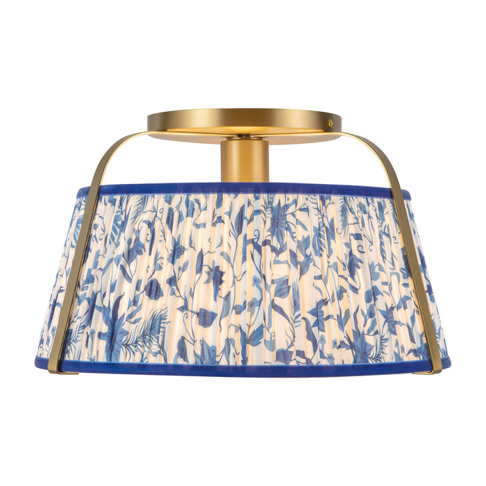Brushed Gold/Blue Linen