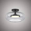 Sharla 14-in flush mount Matte Black  Dimmable 20W
