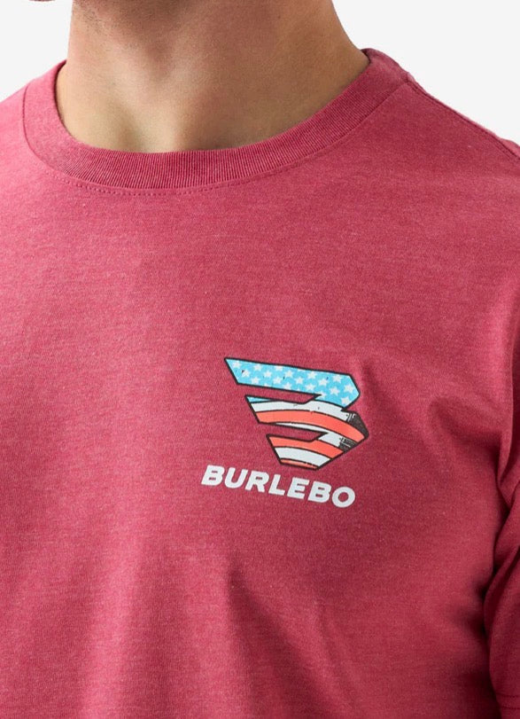 Short Sleeve Tee - American Dogs - Heather Crimson