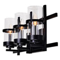 Sierra Vanity Lights 3 Black Finish