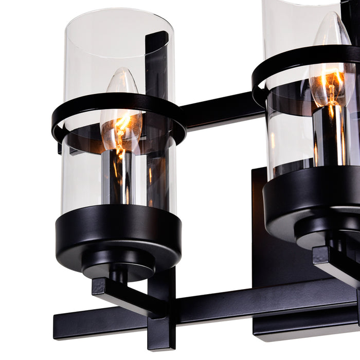 Sierra Vanity Lights 3 Black Finish