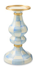 Sky Check Medium Pillar Candlestick