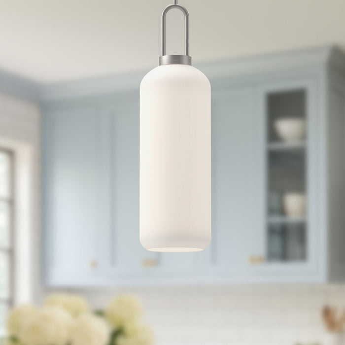 Brushed Nickel/Opal Matte Glass