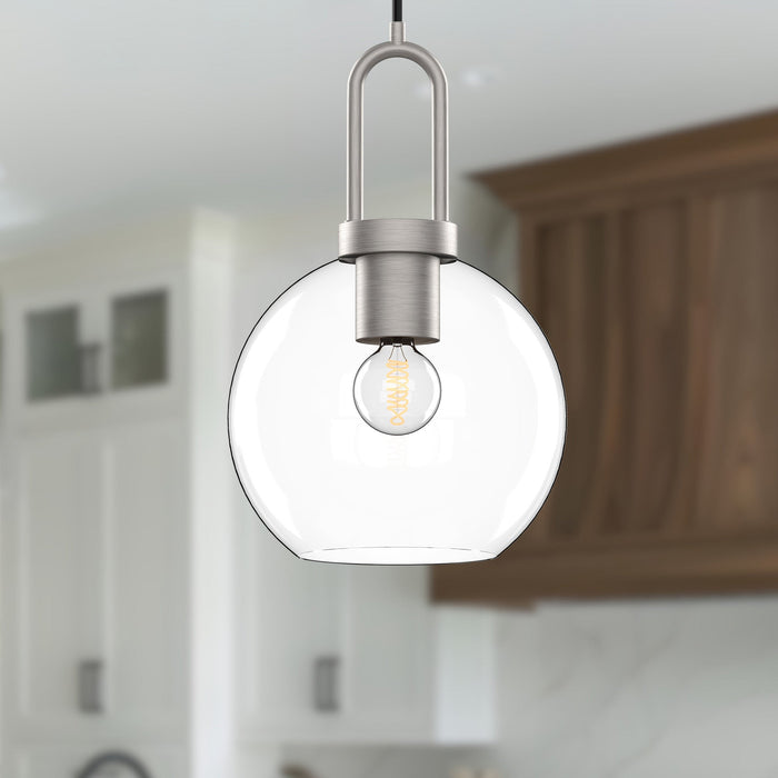 Brushed Nickel/Clear Glass