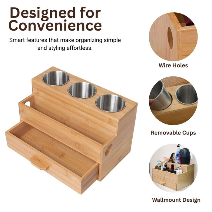 Sol-Eco Hair Tool Organizer, Wooden