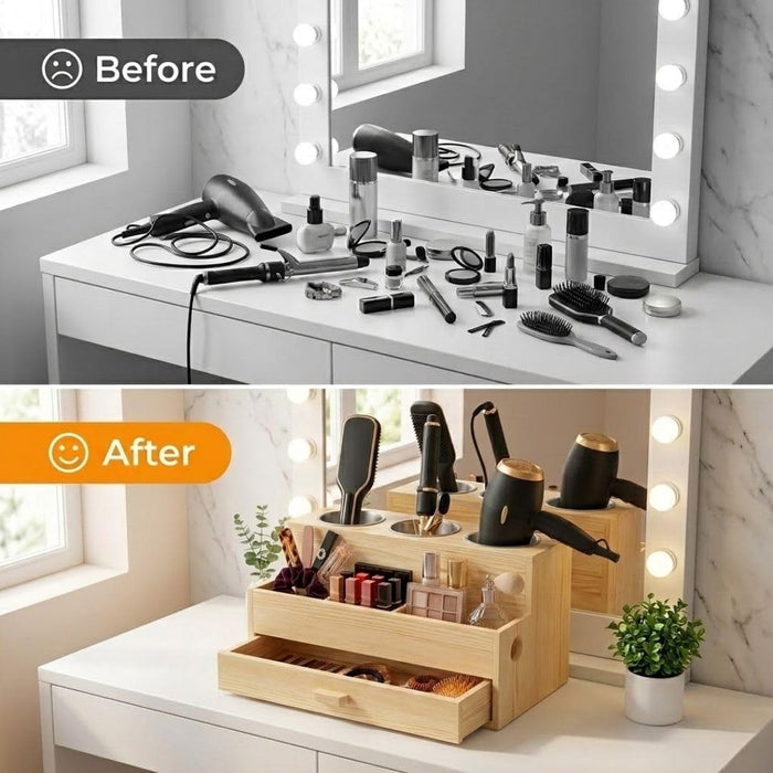 Sol-Eco Hair Tool Organizer, Wooden