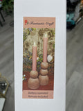 Spring taper candles set of 2