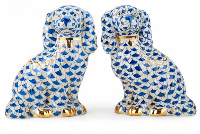 Staffordshire dogs azure waves