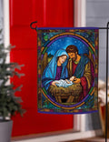 Stained Glass Holy Night Suede Flag