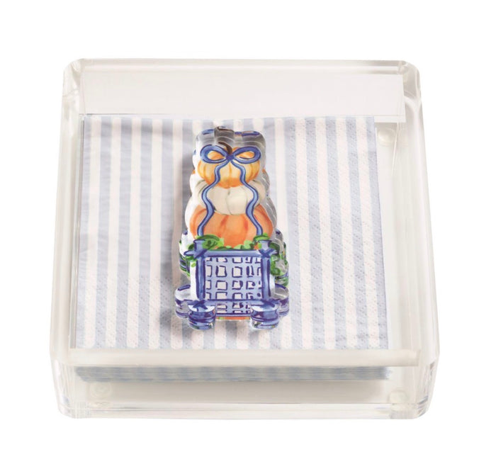 Stripe Topiary Napkin Caddy Set