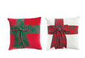 Tartan Bow Velvet Pillow